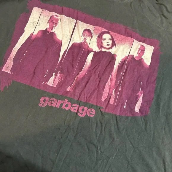 Daydreamer Garbage Band Graphic Long Sleeve Shirt - Dark Gray - Picture 3 of 4